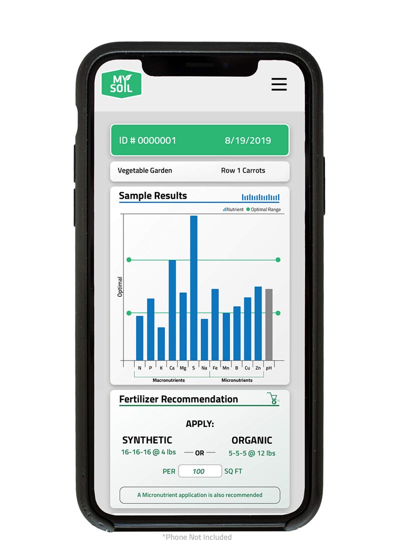 MySoil - طقم اختبار التربة | زراعة أفضل العشب والحديقة | تحليل كامل ودقيق للمغذيات ودرجة الحموضة مع توصيات مصممة خصيصًا لاحتياجات التربة والنباتات الخاصة بك - Image 3